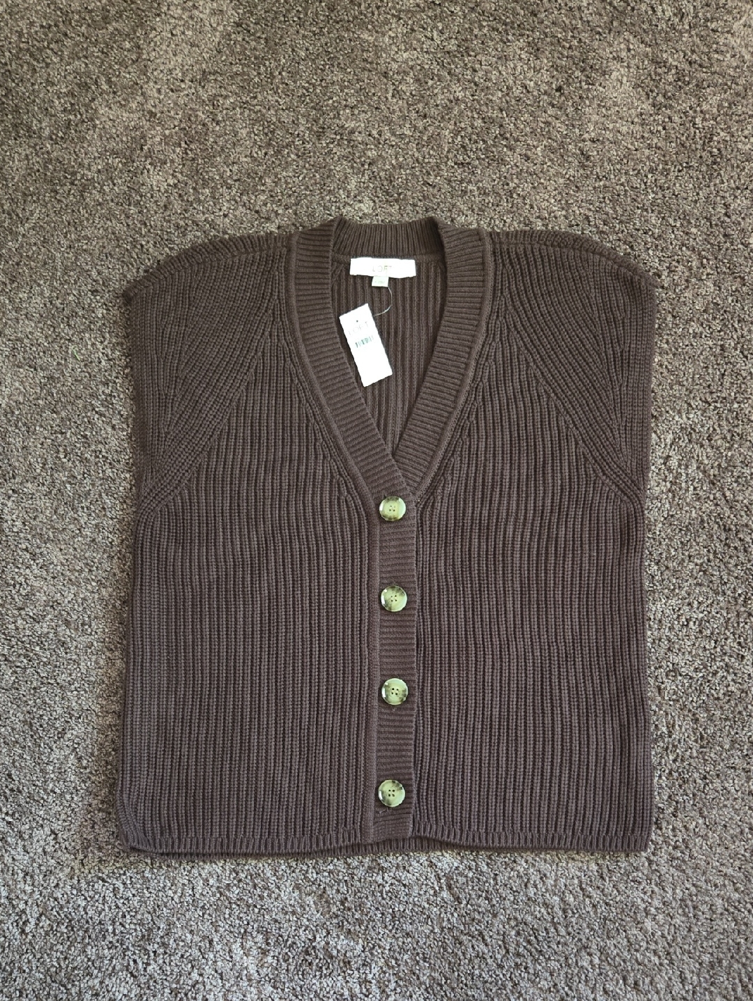 New Ann Taylor Loft Brown Sweater Vest M